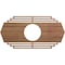 Ekena Millwork Chrysler Wood Fretwork Pierced Ceiling Medallion, Walnut, 32"W x 16"H x 8 3/8"ID x 1/4"T CMWP32X16X0250CSWA - alternate 1